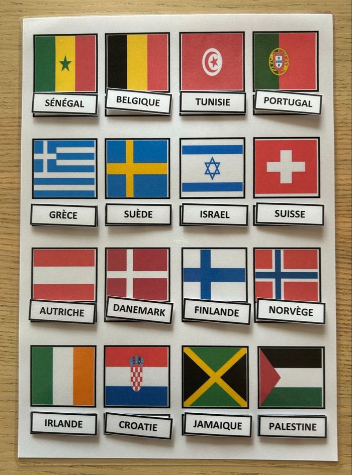 Fiche Montessori : Les drapeaux - photo numéro 5