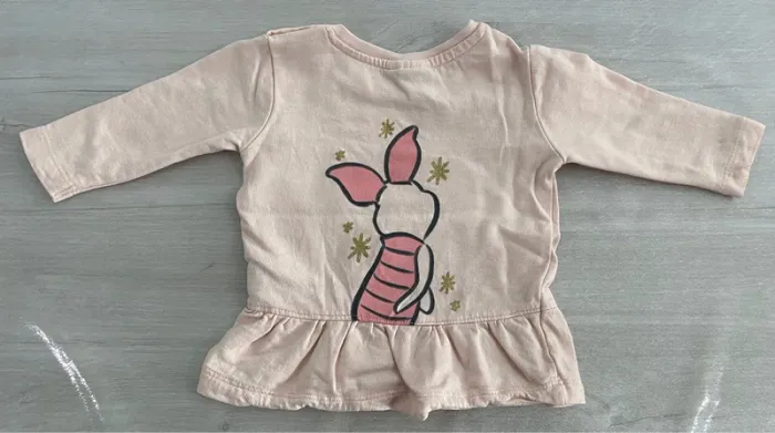 T-shirt rose Porcinet Disney Winnie The Pooh 6 mois - photo numéro 2