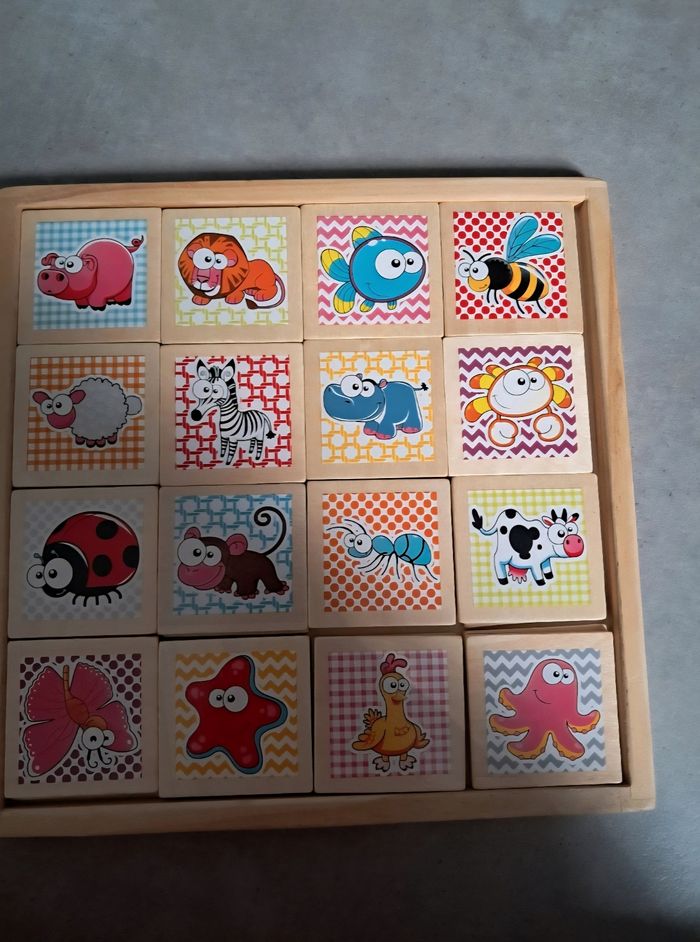Jeu memo en bois