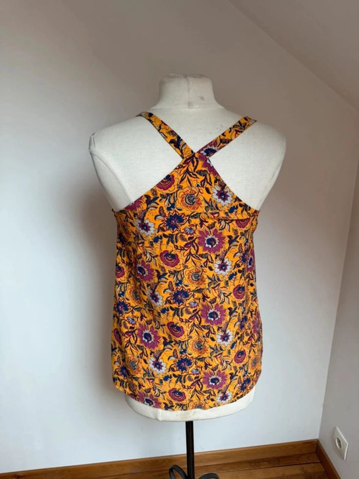 Superbe haut caraco neuf fluide fleuri Promod en viscose 🌸 38 M - photo numéro 5