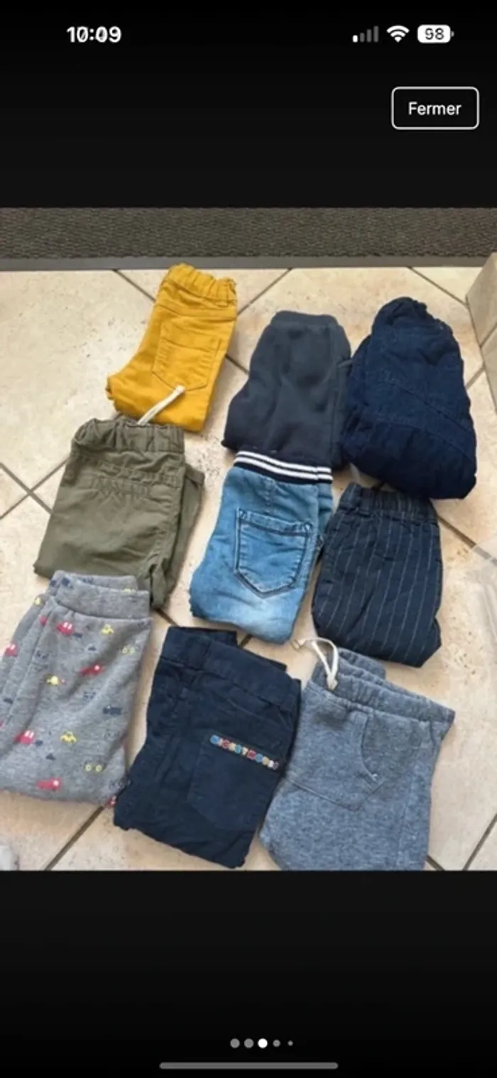 Lot vêtements garçon 12 mois – bodies, pantalons, pyjamas, hauts - photo numéro 2