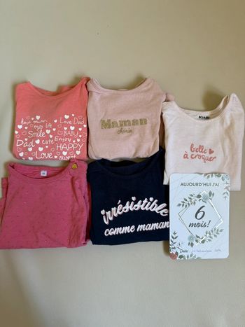 Lot de 5 t-shirt manches longues