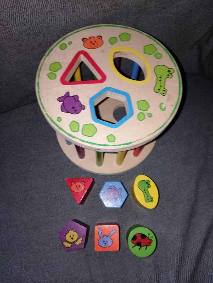 Trieur De Formes à poser où à rouler en bois complet - photo numéro 2