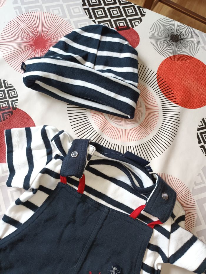 Tenue ensemble salopette short Neuf 🏷 taille 12 mois  valeur 49€ - photo numéro 8