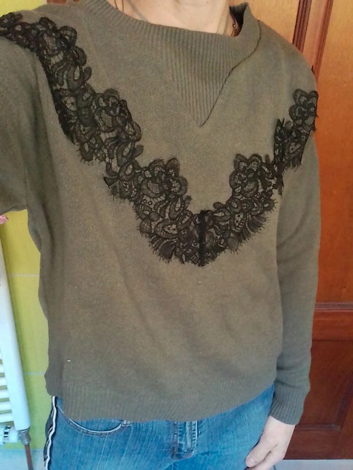 Pull femme vert Kaki Liberto - photo numéro 2