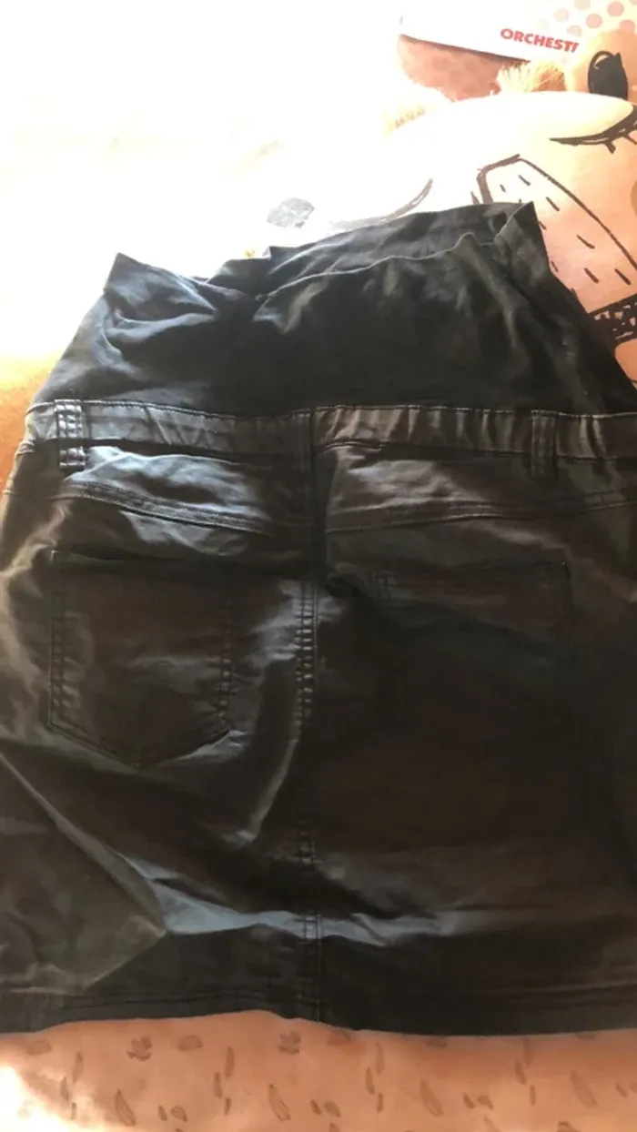 Jupe similicuir de grossesse taille 34 Premaman - photo numéro 4