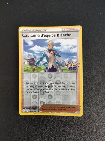 Carte Pokémon Reverse Capitaine d'équipe blanche Pokémon Go