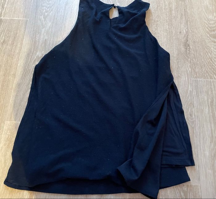 Haut été mango bleu marine doublé taille S - photo numéro 2