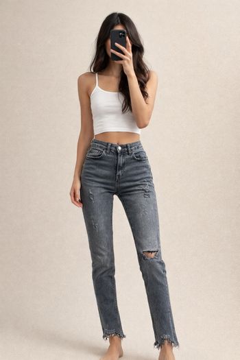 Jeans de travail coupe droite ajustée stretch super stone washed work1