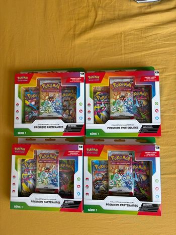 4 coffrets Pokémon partenaire série 1 scellé sous papier bulle 