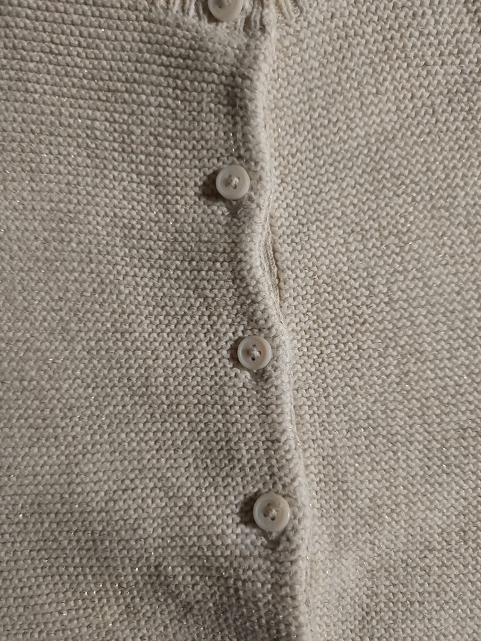 Gilet beige pailleté 12 mois - photo numéro 3