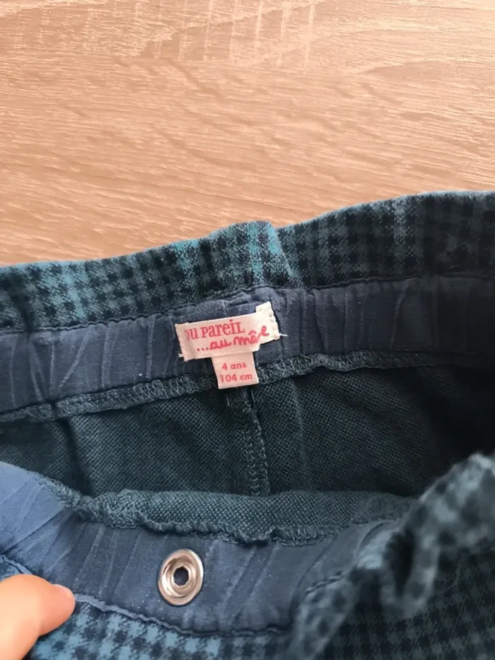 Pantalon à carreaux dpam 4 ans - photo numéro 3