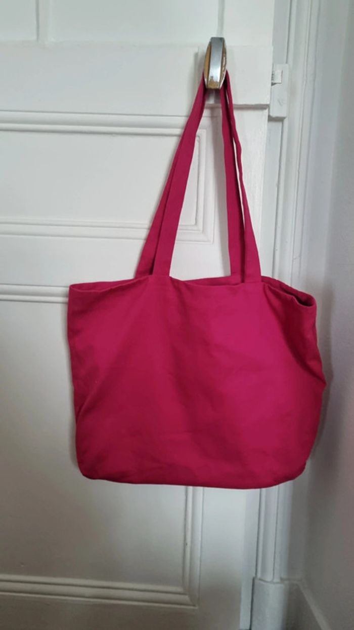 Sac tote bag fuchsia naf naf neuf édition limitée - photo numéro 7
