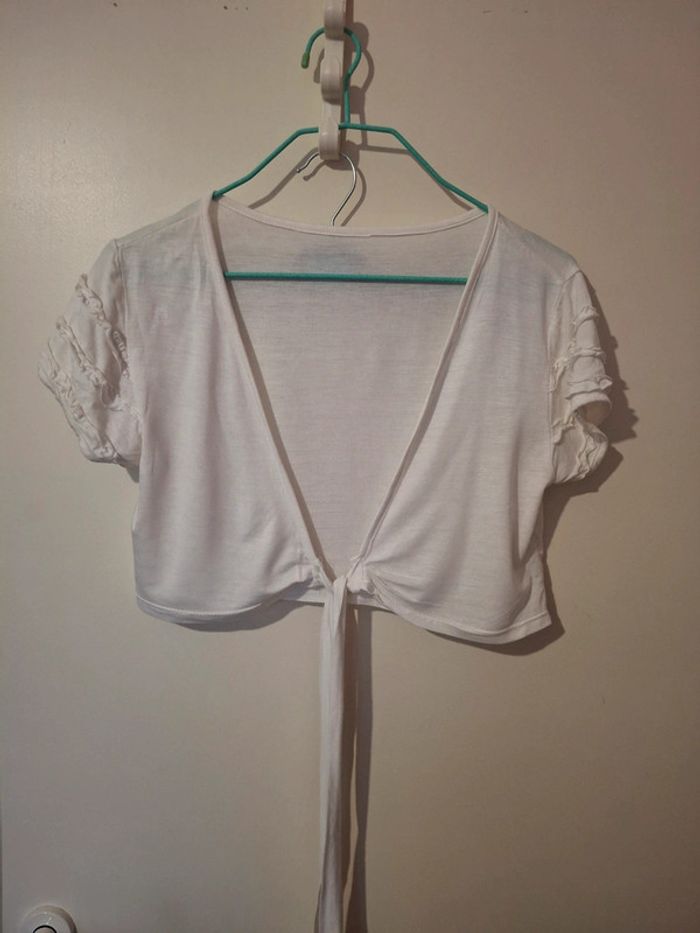 Bolero blanc manches courtes - photo numéro 4