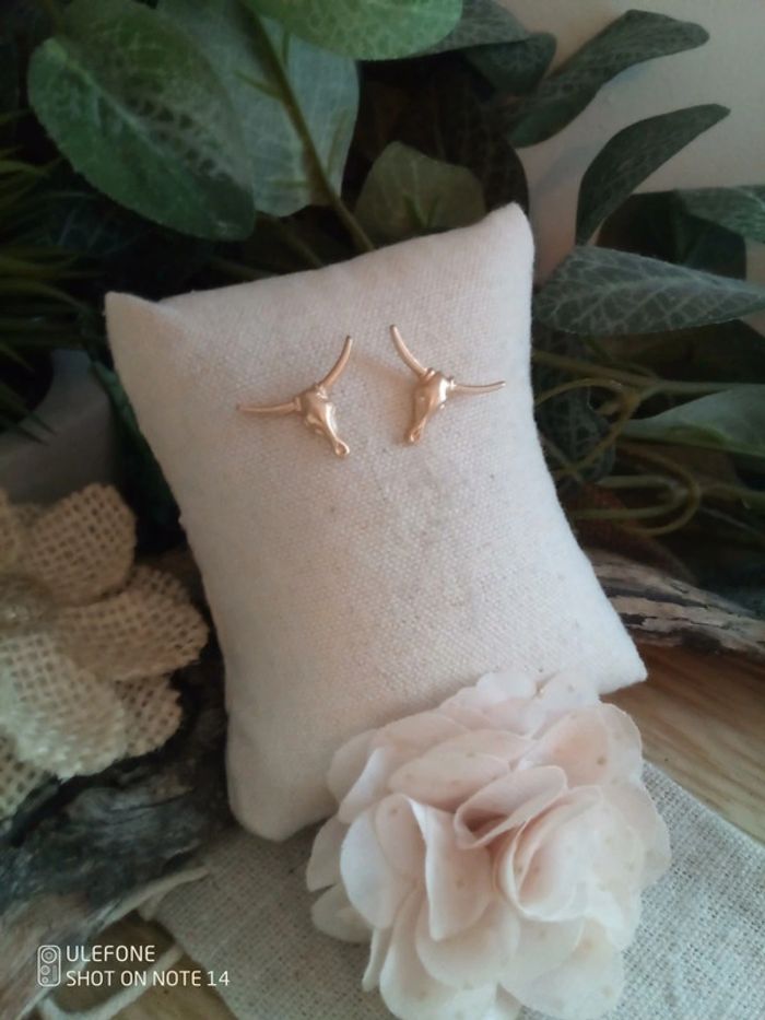 Boucles d'oreilles vaches dorées