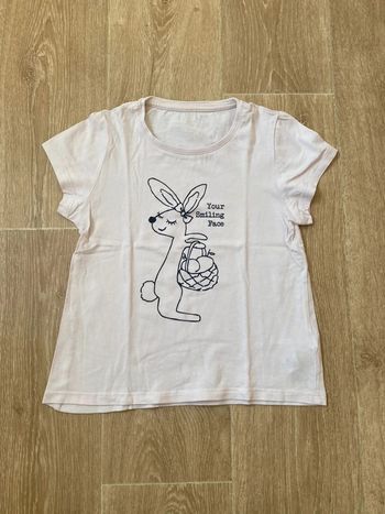 🎀 T-shirt crème 7-8 ans TEX