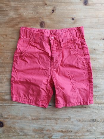 Short enfant rouge NKY – 4 ans – Ceinture ajustable – TBE