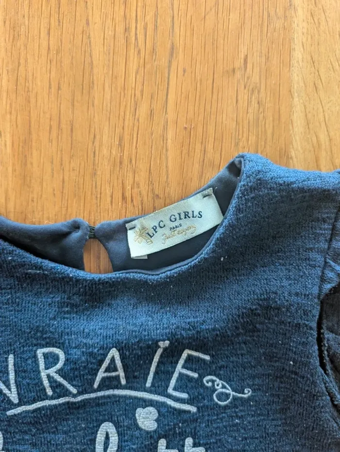 Robe sans manches jupon paillettes bleue marine 5 ans - photo numéro 2