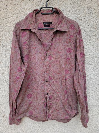 Chemise fleurie à motif Antoine tie and dye grunge vintage