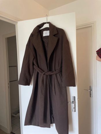 Manteau marron Bershka