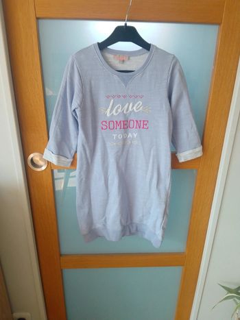 Robe pull manches 3/4 - Fille 10 ans