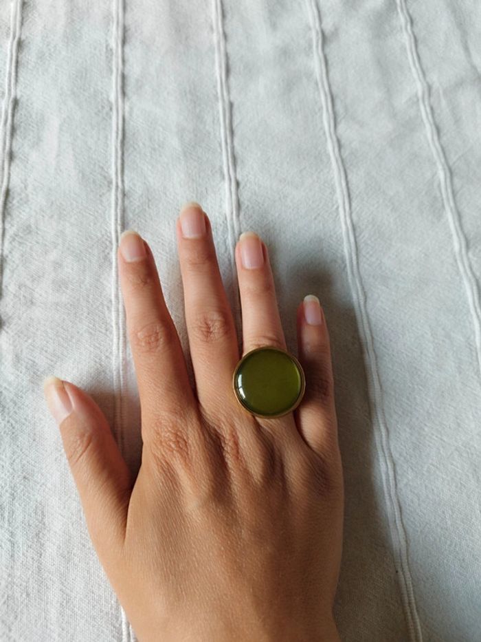 bague ajustable en acier inoxydable doré