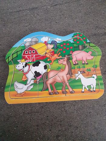 Puzzle en bois 9 pièces.