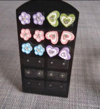 Lot de 6 paires de boucles d'oreilles neuf