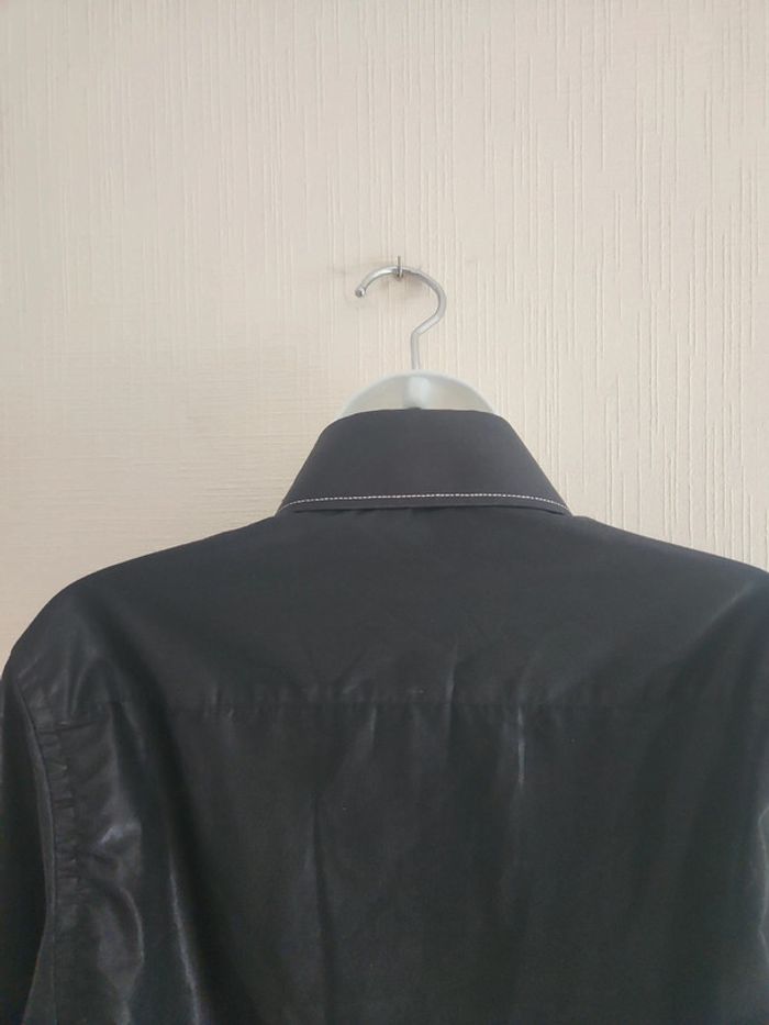 Chemise manches longues noire effet brillant M'rode S - photo numéro 9