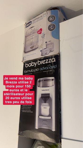 Baby Brezza et stérilisateur chicco