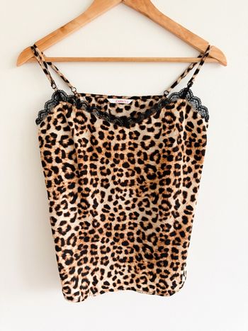 Top débardeur léopard marron beige noir camaïeu taille 36 S