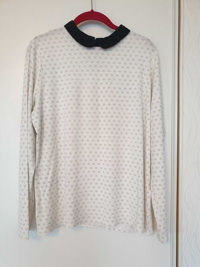 Tee shirt manches longues col claudine Kiabi TXL