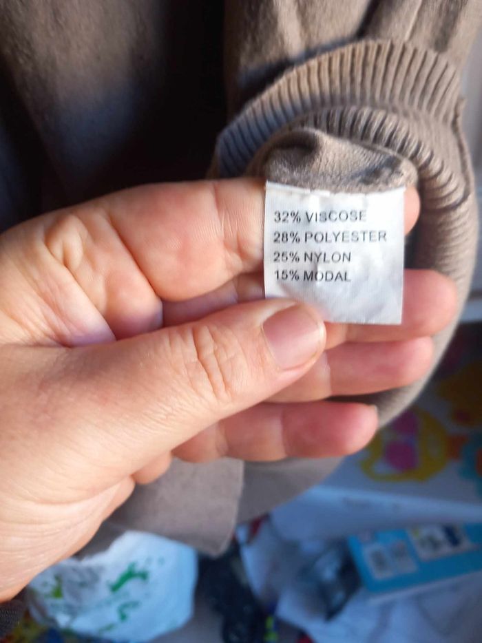 Pull avec strass marron Orange d'or - photo numéro 4