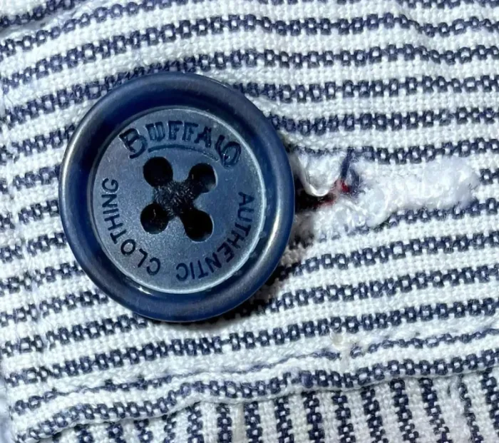 Shorts Buffalo striped chino navy blue white Mens W30 - photo numéro 4