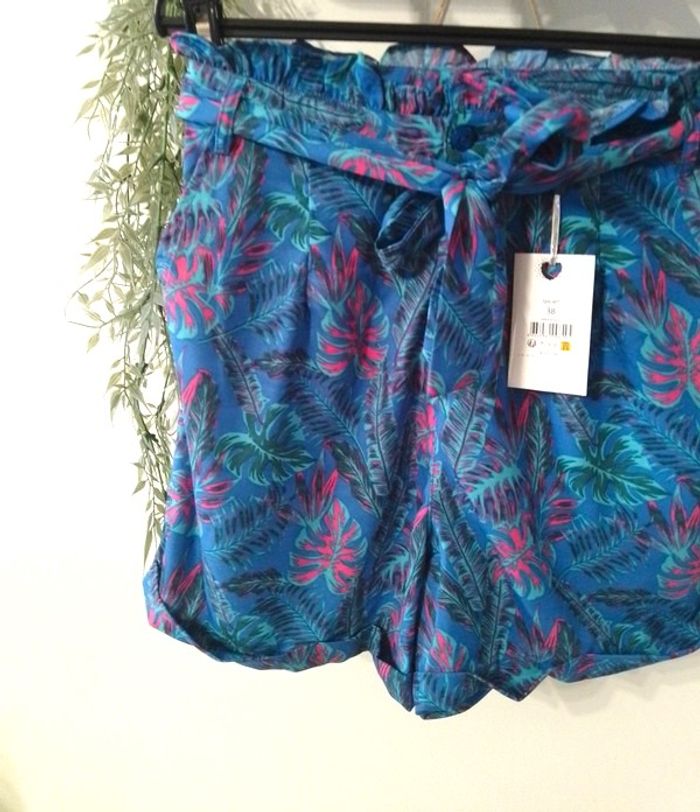 Short ceinture motif floral taille 38 - Mim - 100% polyester - photo numéro 2