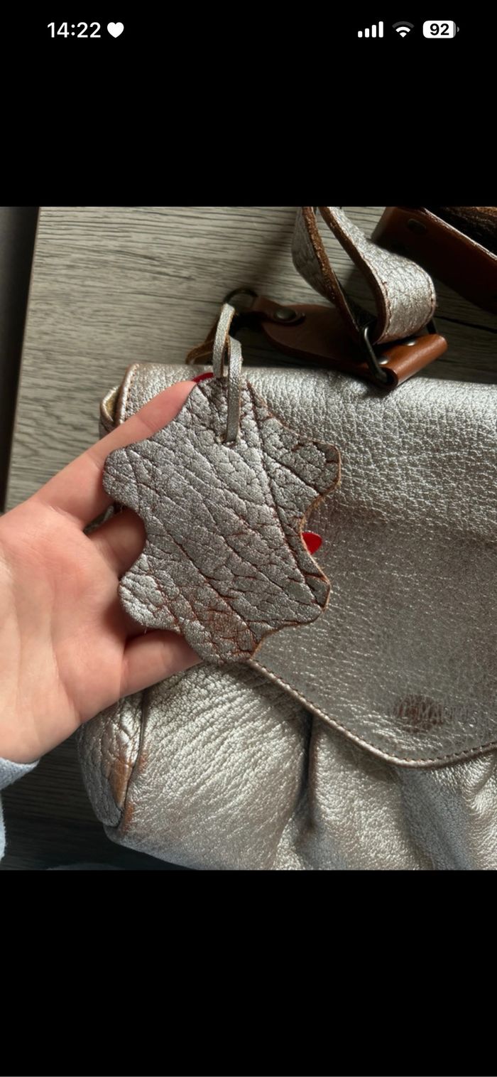 Sac bandoulière “Suzon” ambre argenté – Paul Marius – Taille M - Neuf sans étiquette - photo numéro 2