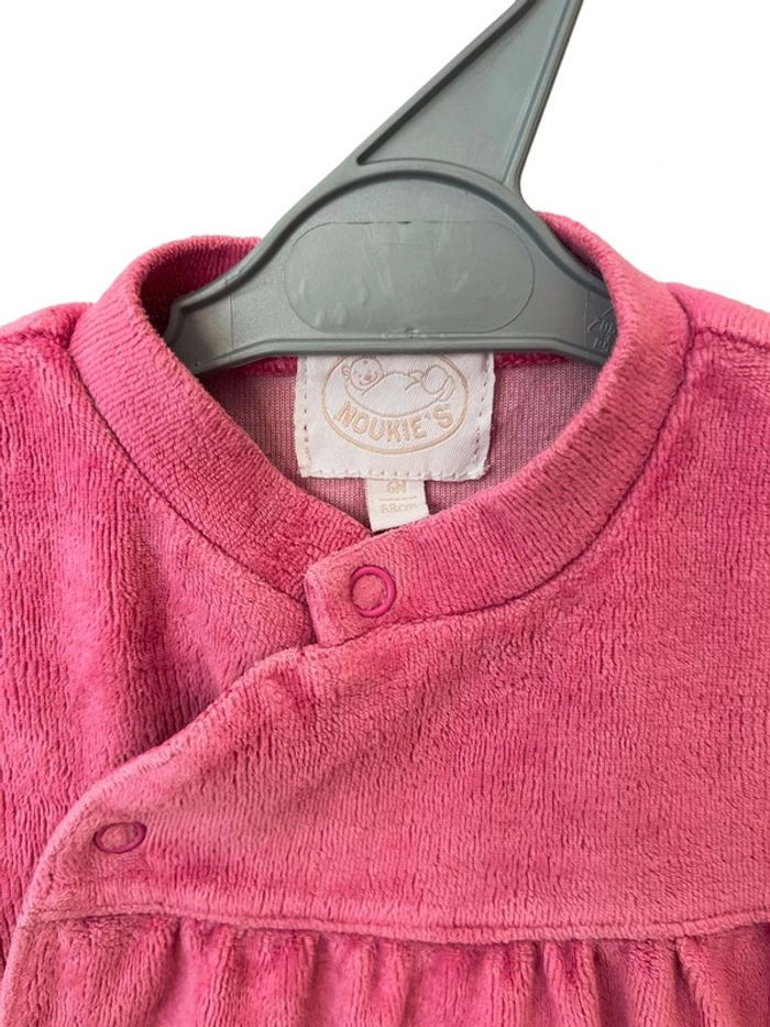 Pyjama velours rose - Noukie's 6 mois (68cm) - photo numéro 3