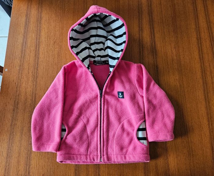 Veste polaire rose – Les Petits Coeurs à la Mer – 18 mois