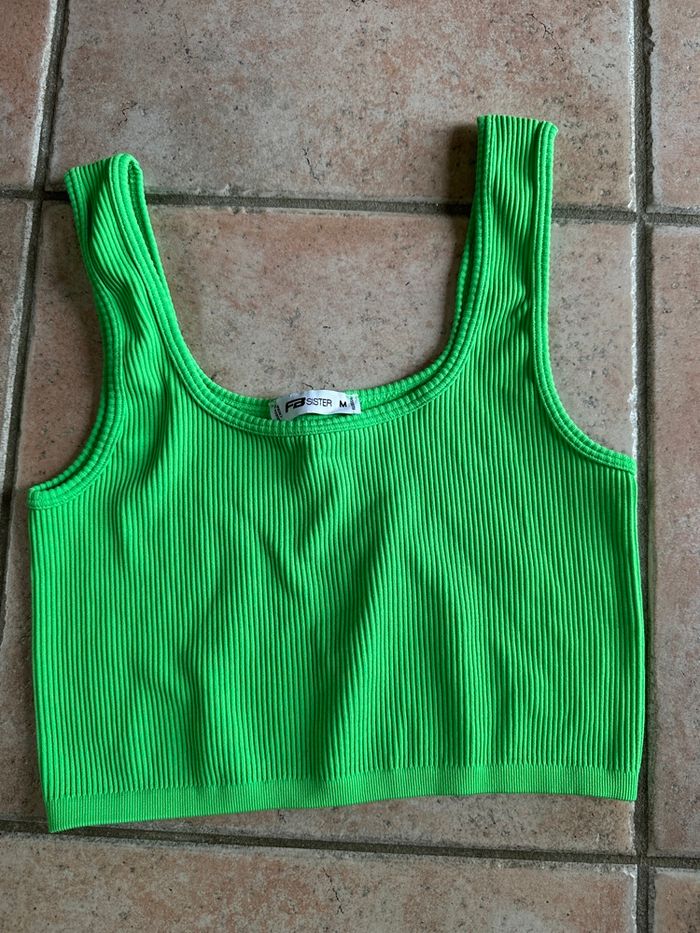 Croc top brassière vert fluo FB Sister taille M