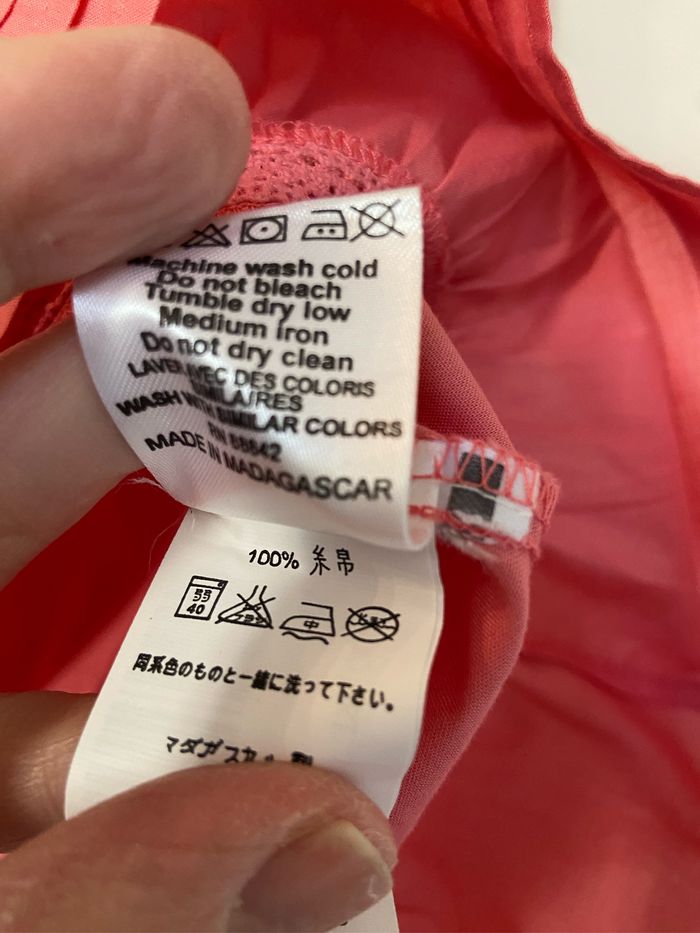 Blouse volantée Cyrillus rose corail taille 8 ans neuve - photo numéro 6