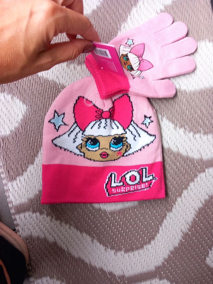 Bonnet + gants LOL - photo numéro 3