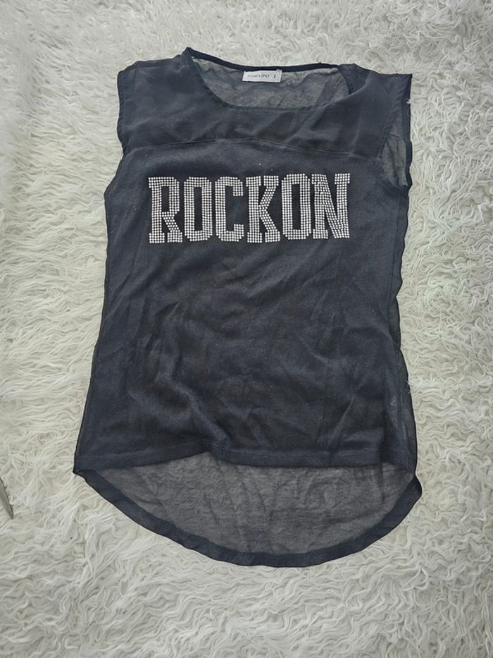 T-shirt sans manches "rockon" taille 2 - photo numéro 4