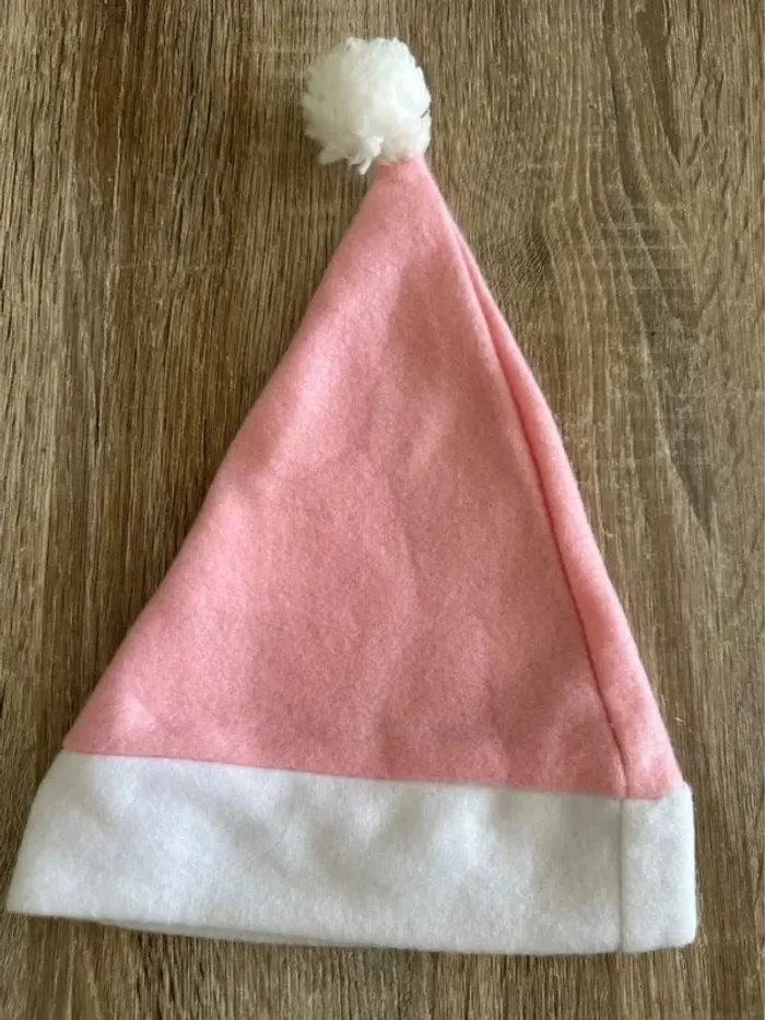 Bonnet bébé fille rose Noël - photo numéro 3