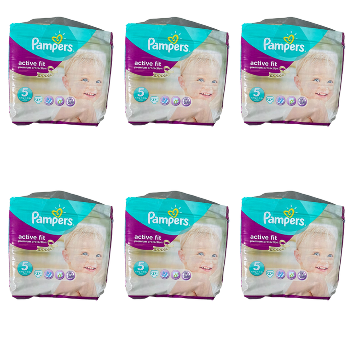 Lot de 222 Couches Pampers Active fit Premium protection 11-25 kg kg Taille 5 Neuf