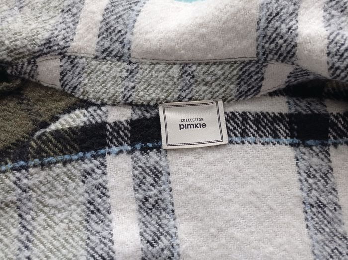 VESTE PIMKIE Carreaux kaki/ blanc/gris. - photo numéro 3