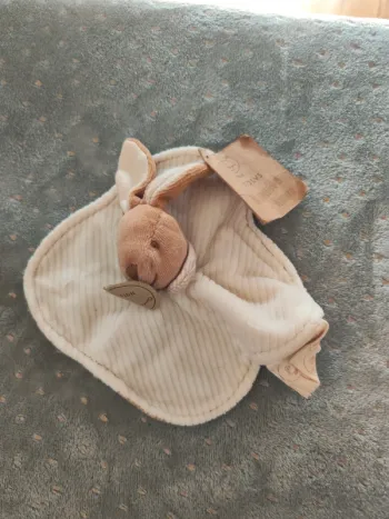 Doudou lapin rond vintage