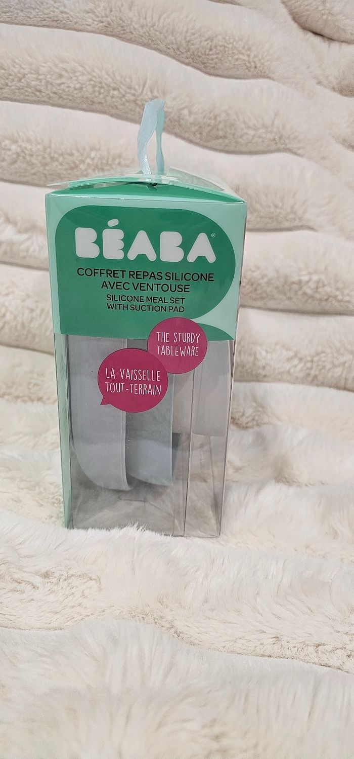 Coffret repas en silicone avec ventouse bleu BEABA neuf - photo numéro 5