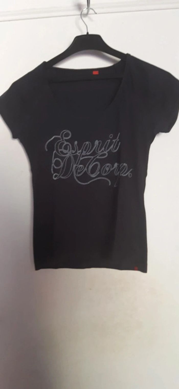 Tee-shirt noir Esprit Taille M - photo numéro 3