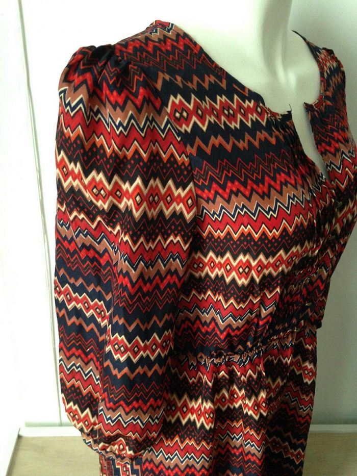 Robe aztèque col V/rond manches 3/4 lululove 36 - photo numéro 5