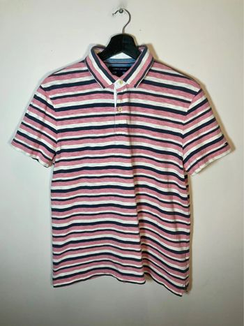 Polo rose, marine et blanc pour homme Tommy Hilfiger taille M 031